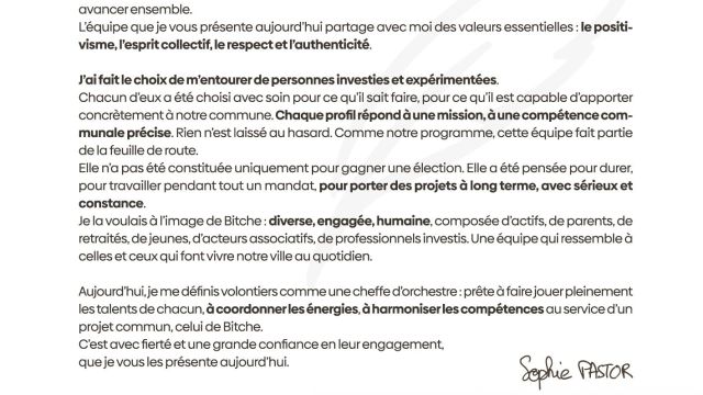 Image de Nous sommes heureux de vous présenter aujourd’hui le tract consacré à notre équipe